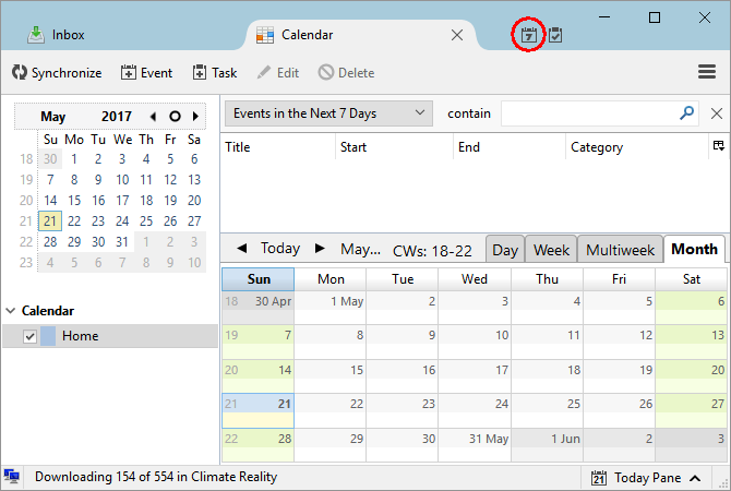 Cum se integrează Google Calendar în Thunderbird Thunderbird Lightning Calendar 670x450