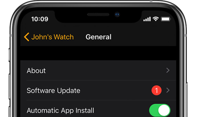 Actualizare Apple Watch