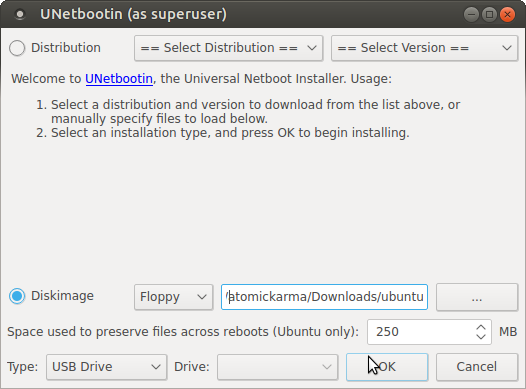 Păstrați o instalare portabilă Ubuntu cu dvs. Oriunde mergeți muo linux live usb unetbootin