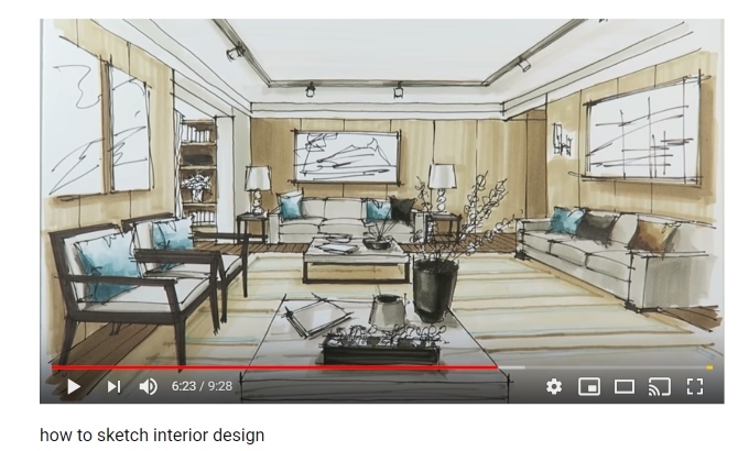 Cursuri de schiță de design interior YouTube gratuit online