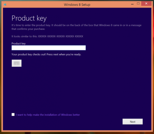 2 cheie pentru produsul Windows 8 de configurare