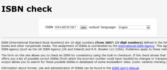 verifica numarul isbn