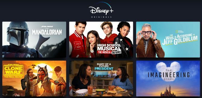 Selecție de spectacole originale Disney+