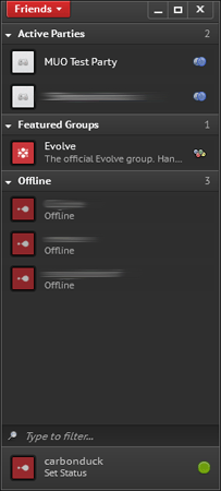 Evolve-client-prieteni-list