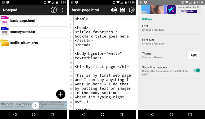 7 editori de text fără distragere pentru Android în comparație: Care este cel mai bun? Notepad editor de text Android