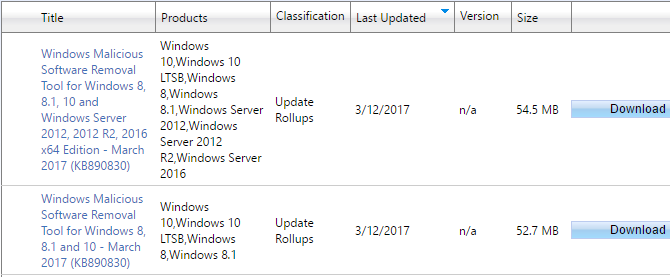 Windows Update nu va funcționa pe Windows 7 și 8.1 Funcționarea pe un hardware nou Cautare a catalogului Microsoft Update 670x277