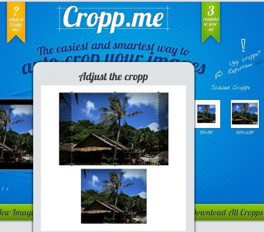 Cropp.me: decupați automat imagini CroppMe online