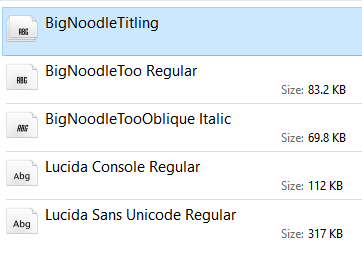 big_noodle_font