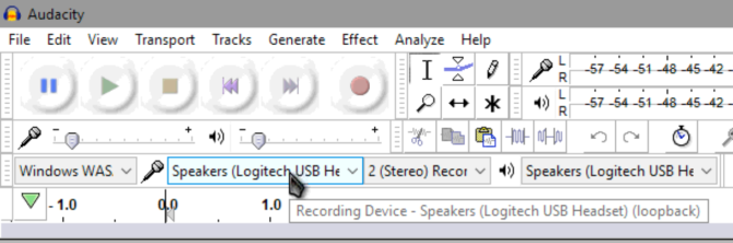 Windows audio audacity sistem de înregistrare