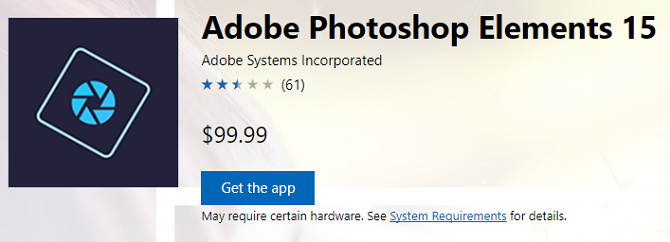 Adobe Photoshop Elemente de stocare a aplicațiilor Windows