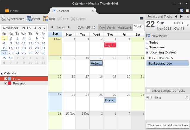 linux-calendare-thunderbird