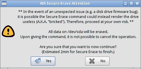 ATA Secure Erase