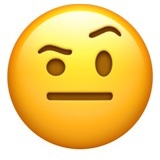 Emoticon sceptic emoji