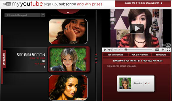 pagina concursuri YouTube