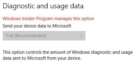 Windows 10 Diagnostic și date de utilizare