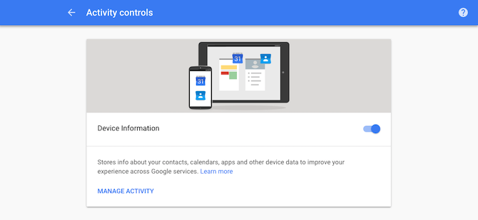 Dezactivează informațiile dispozitivului Google Android