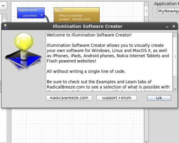 Faceți-vă propriile programe cu Illumination Software Creator [Cadou] binevenit