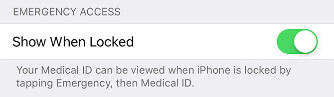 Afișați ID medical atunci când este blocat pe iPhone