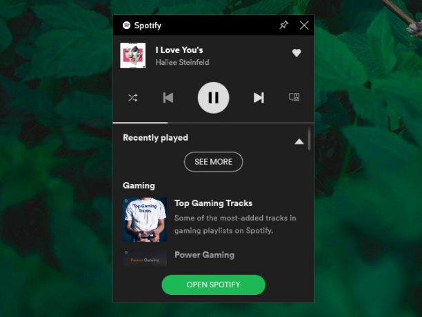Bara de joc Spotify