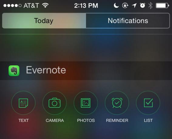 Widget Evernote