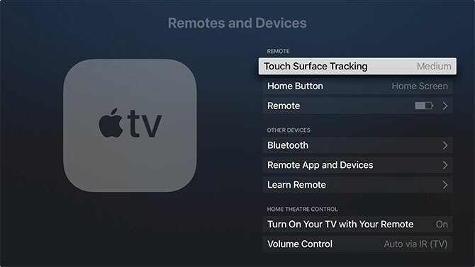 Setări la distanță Apple TV