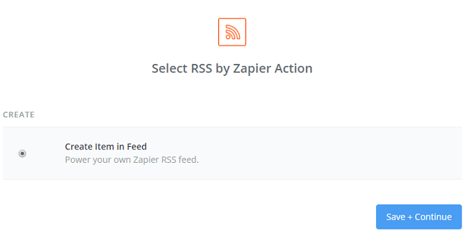 rss by zapier creați element