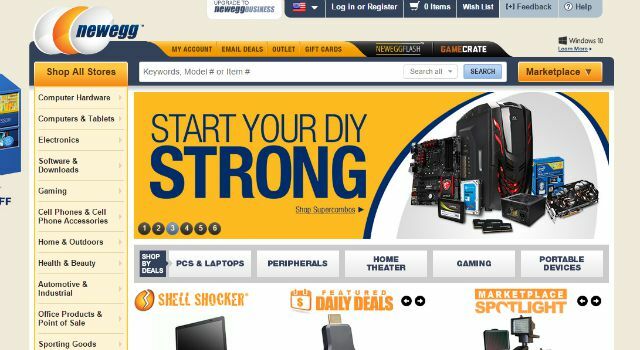 Site-ul Newegg