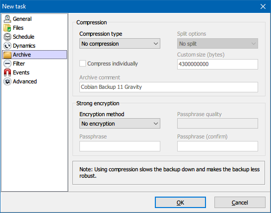 Ghidul de backup și restaurare Windows Windows Cobian backup 5