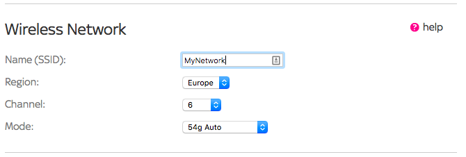 Wireless Router Settings Settings Network Network SSID Mode