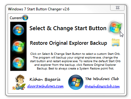 meniul start windows 7