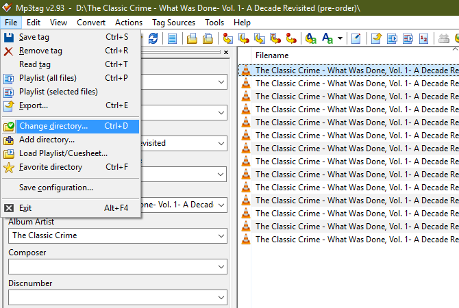Mp3tag Directory Change