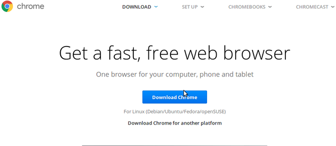 instalați chrome linux download