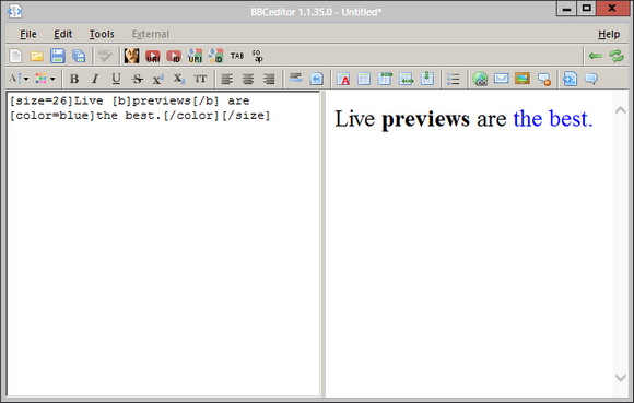 BBCeditor Vă permite să pregătiți și să formatați postările forumului offline [Windows] bbce2
