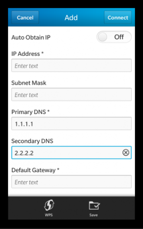 Bypass Georestricții Modificând Setările DNS ale Smartphone-ului dvs. Setează serverul dns pe telefonul Blackberry 10