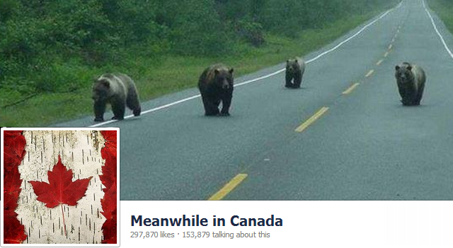 Între timp În Canada pagina de Facebook