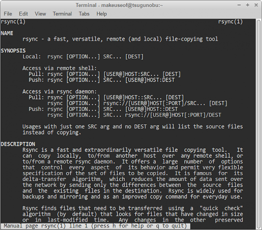 manual rsync