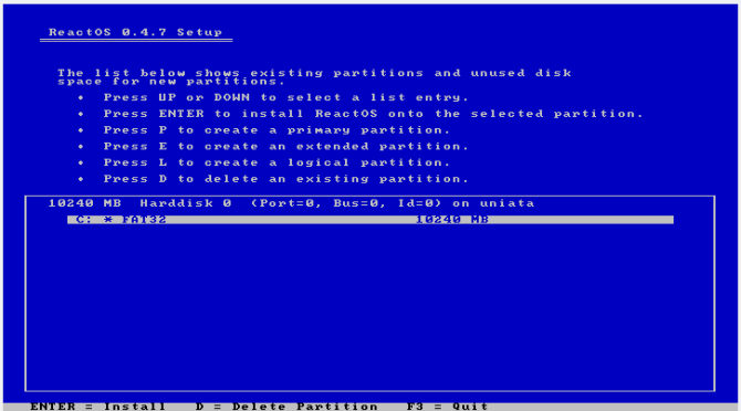 reactos revizuire discul install4