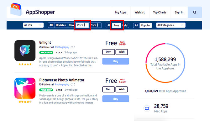 Cum să vedeți când plătiți aplicațiile iOS pentru a deveni AppShopper gratuit