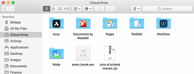 MacOS-uri iCloud Drive