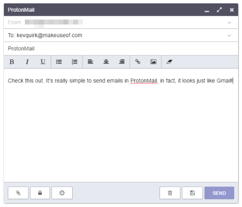 ProtonMail Trimite Vizualizare prin e-mail