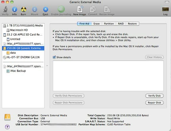 instalați osx pe hard disk extern