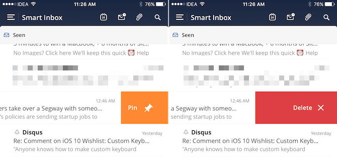 Spark email app iPhone 6