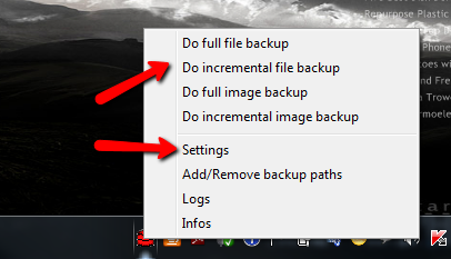 utilitatea de backup pentru Windows