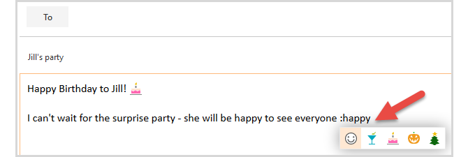 Nou Outlook.com - Emojis