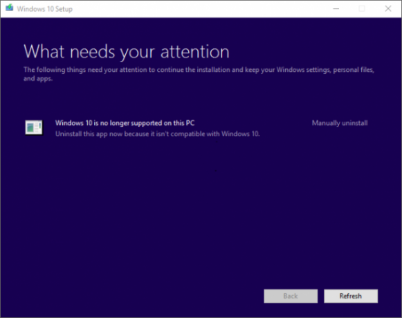 Windows 10 nu mai este acceptat