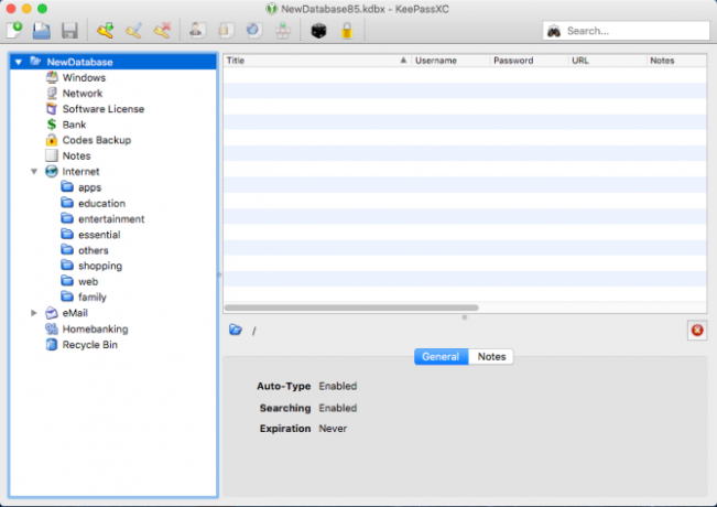 Keepassxc manager de parolă pentru Mac
