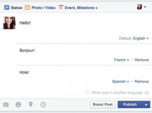 FacebookMultiple Language