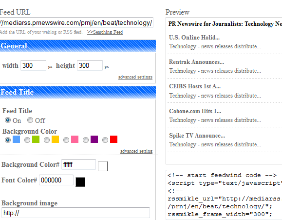 Creați o pagină completă Știri de afișare a biletelor cu CSS și RSS Widget newsticker9