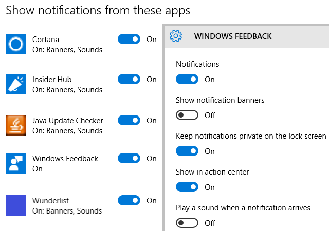 Setări de notificări Windows 10