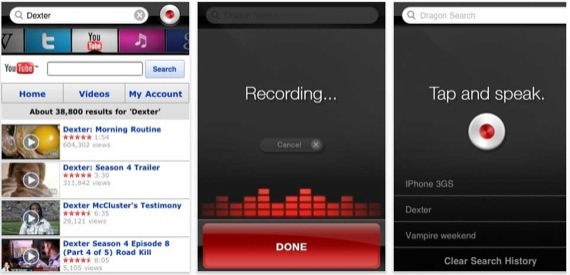 dragonapp - software de recunoaștere vocală iphone